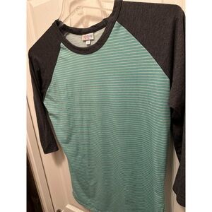 LuLaRoe Small Top S 3/4 sleeve Tee Baseball shirt great - Colorful and comfy!